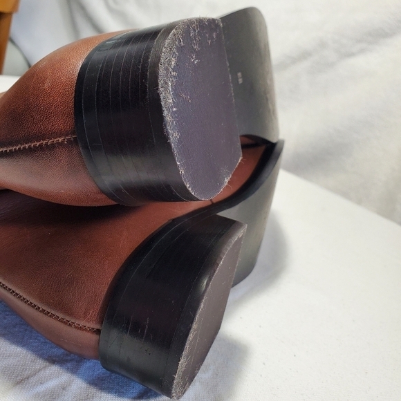 Cole Haan Katrina Tall Tan Riding Leather Boots Size 8 - Picture 13 of 17